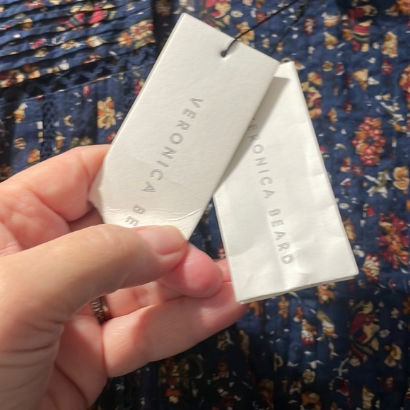 NEW Veronica Beard Shireen Pleated Floral Midi-Dress - Picture 11 of 17